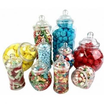 10 Jar Vintage Victorian Pick & Mix Sweet Shop Candy Buffet Kit Party Pack
