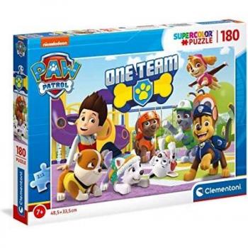 Puzzle Infantil Clementoni The Paw Patrol 29308 - 180 Piezas, incluye ilustraciones de los personajes de la serie, piezas grandes y resistentes, ideal para niños a partir de 5 años