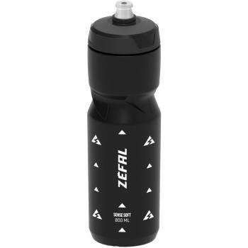 Bidón ZEFAL Sense Soft 800ml - Negro, Diseño Ergonómico y Ecológico para Ciclismo