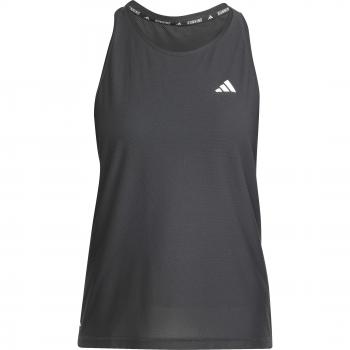 Camiseta de running adidas Own The Run mujer negro, sin mangas, ligera, transpirable, diseño ajustado, tecnología Climalite para control de humedad