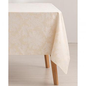 GAMUSI Mantel antimanchas jacquard Dama crudo