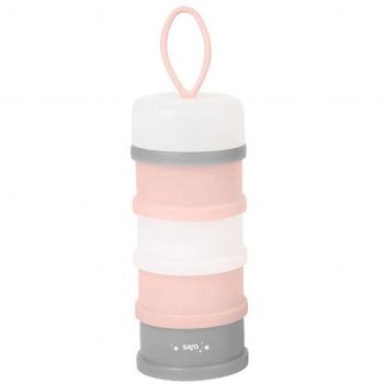 Contenedor de Leche en Polvo con 5 Compartimentos - Rosa