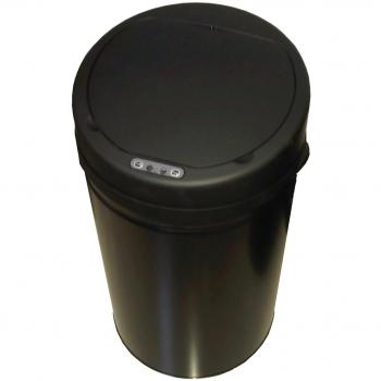 Papelera de cocina automática 42L Seleka plástico negro mate