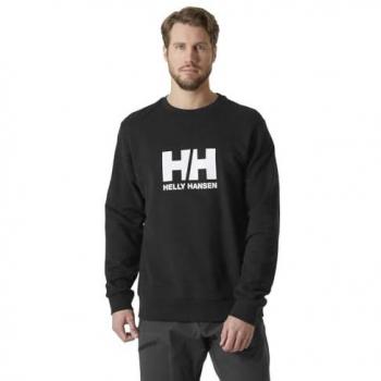 Helly Hansen Logo Crew 2.0 Black Sweatshirt for Men, Size M