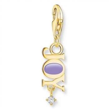 Colgante Charm Mujer Thomas Sabo Joy con piedra blanca y chapado en oro 2007-565-13