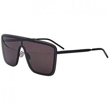 Saint Laurent SL 364 Mask Sunglasses, Unisex, Black/Dark Grey, Size: ONE SIZE