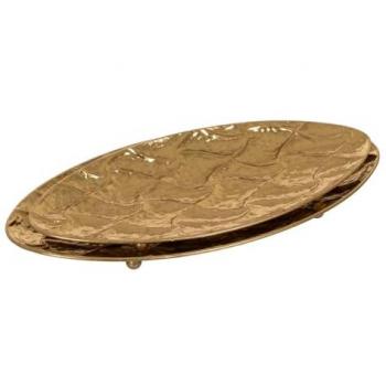 Bandeja de Aperitivos Dorada Hierro 52 x 27 x 4 cm - Pack 2 Unidades - Bigbuy Home