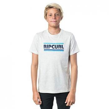 RIP CURL Big Mama Stripe SS tee Camiseta, Niños, Optical White, 12