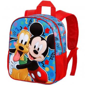 Mochila Infantil 3D Mickey Mouse Mates Disney Azul 31cm