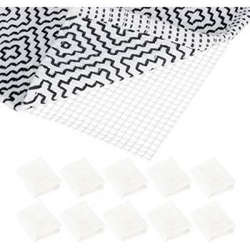 10 Bases Antideslizantes para Alfombras y Redes de PVC, 100 x 120 cm, Color Crema