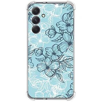 Funda Antigolpes de Silicona para Samsung Galaxy A54 5G con Diseño de Flores 03
