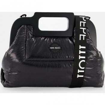 Pepe Moll - Bolso bandolera estilo bomber en negro con asa regulable