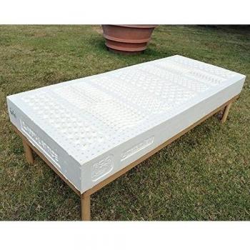 Natural Latex colchón H20 H20 cm Desmontable, 100% látex natural a zonas, Tissu Aloe, grand lit 170x195