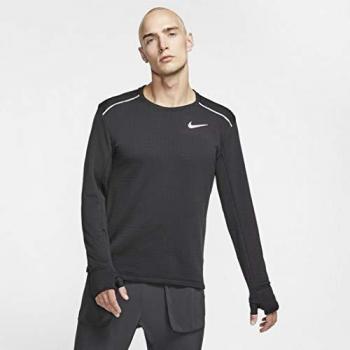 Nike M Nk Sphr Elmnt Top CRW LS 3.0 Camiseta De Manga Larga, Hombre, Black/Reflective silv, XL