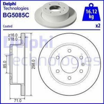 Disco de freno DELPHI BG5085C