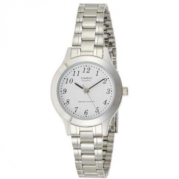 Reloj Analógico de Mujer Casio LTP-1128A-7BRDF - Resistente al Agua - Caja de 31 mm - Correa Metálica Blanca