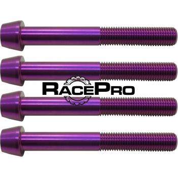 RacePro - 4x Púrpura Cónico Titanio Calibrador Perno for Suzuki GSXR750 2010