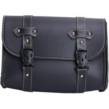 Wanoos Bolsas laterales de piel sintética para motocicleta, alforjas ideales para objetos pequeños o equipaje, color negro