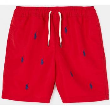 Polo Ralph Lauren - Bañador de niño en rojo con microbordado