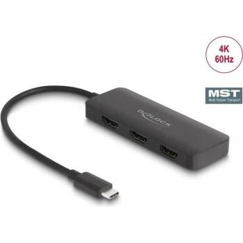 Adaptador USB-C a 3x HDMI Splitter MST 4K 60Hz