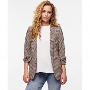 Blazer de mujer estampada con mangas 3/4 y cuellos de solapa
