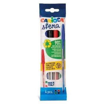 Bolígrafo Carioca Sfera 4 unidades colores surtidos