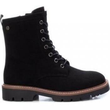 Xti Botines Mujer 142092 Negro Cierre de Cremallera Bota Militar Plana Autumn/Winter 23