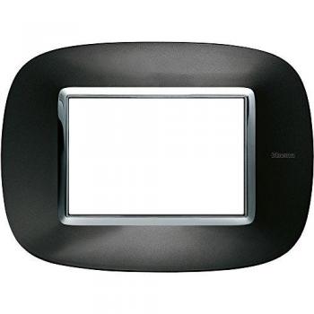 Placa Bticino Axolute 3 Módulos Antracita HB4803XS