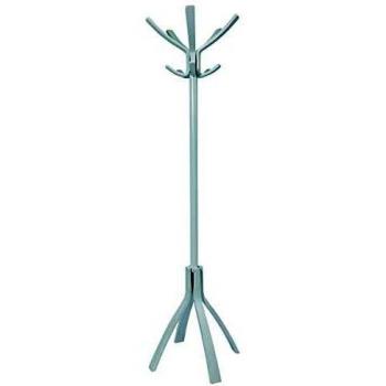 Perchero Alba Café de Madera Blanca con 5 Ganchos Dobles - 54 x 54 x H 176 cm