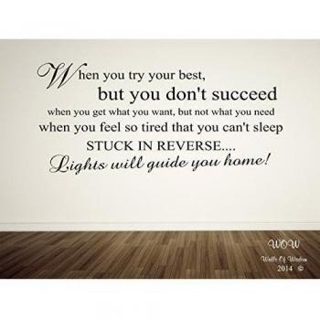 Coldplay Fix you de pared adhesivo decorativo, negro, 120x54cm