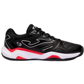 Zapatilla Pádel Hombre Joma Master 1000 2401 Negro Rojo Entrenamiento, modelo TM100S, para tenis y tierra batida, color negro y rojo, talla 41
