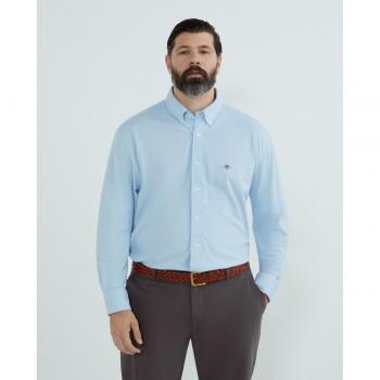 Camisa de hombre Regular Fit Piqué lisa en talla grande