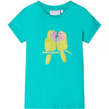 Camiseta infantil verde menta 128