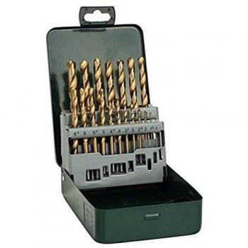 Bosch 2607019437 - Set con 19 brocas para metal, recubrimiento de titanio