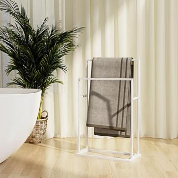 Toallero de pie autotransportado blanco 48x24x78,5 cm en hierro