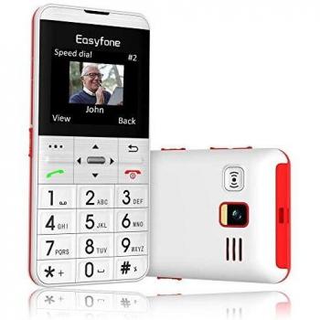 Easyfone Prime-A7 Teléfono Móvil para Personas Mayores con Teclas Grandes y botón SOS, GPS, Base cargadora