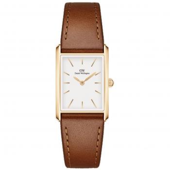 Reloj de mujer Daniel Wellington Bound Durham DW00100696 - Piel marrón, caja rectangular, cuarzo