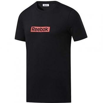 Reebok Te Linear Logo SS tee Camiseta, Hombre, Negro, S