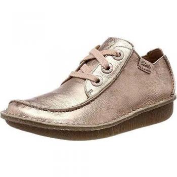 Clarks Funny Dream, Zapatos de Cordones Derby para Mujer, Rojo