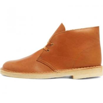 Clarks Originals Dark Tan Leather Desert Boots for Men
