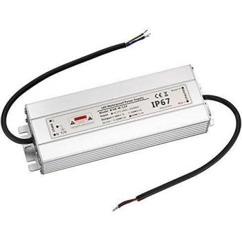 Fuente de Alimentación LED 12V 150W 12.5A IP67 Impermeable, LED Fuente de Alimentacion transformador de Potencia de 230V a DC 12V para Tira de LED y Bombilla