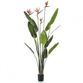 Árbol artificial Strelitzia con 4 flores en maceta 150 cm Emerald