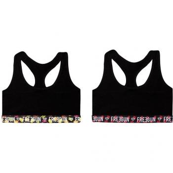 Freegun Girls' Sports Bra Set of 2 - Best Of Anniversary Fruits