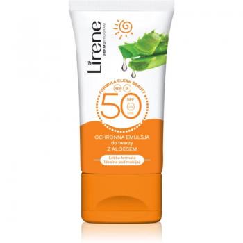 Lirene Sun Care Protective Day Emulsion for Face and Décolleté Aloe Vera SPF 50 50 ml