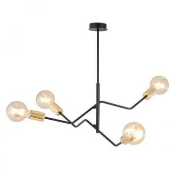 Lámpara de Suspensión Bolt EPIKASA, Acero Negro con recubrimiento de polvo, 66x53x66 cm