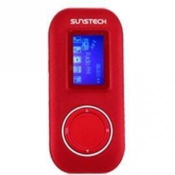 Sunstech FAUNO - Reproductor MP3 de 1.1'', 4 GB, color rojo