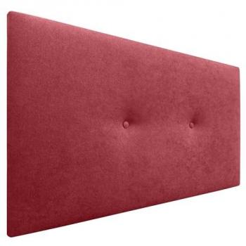Cabecero Acolchado de Tela Acualine Liso con Botones 95x50cm para Camas 80/90 - Rojo
