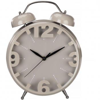Hama Nostalgie Quartz Table Clock Gris Pardo-Relojes de Mesa