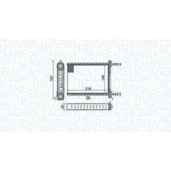 Radiador de calefacción MAGNETI MARELLI 350218464000 con intercambiador de calor para interiores
