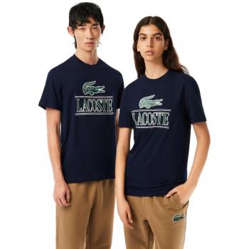 Camiseta Lacoste Azul Marino Unisex con Logo Bordado - Regular Fit